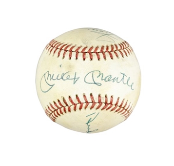 Willie, Mickey and The Duke  Signed Official American League Baseball